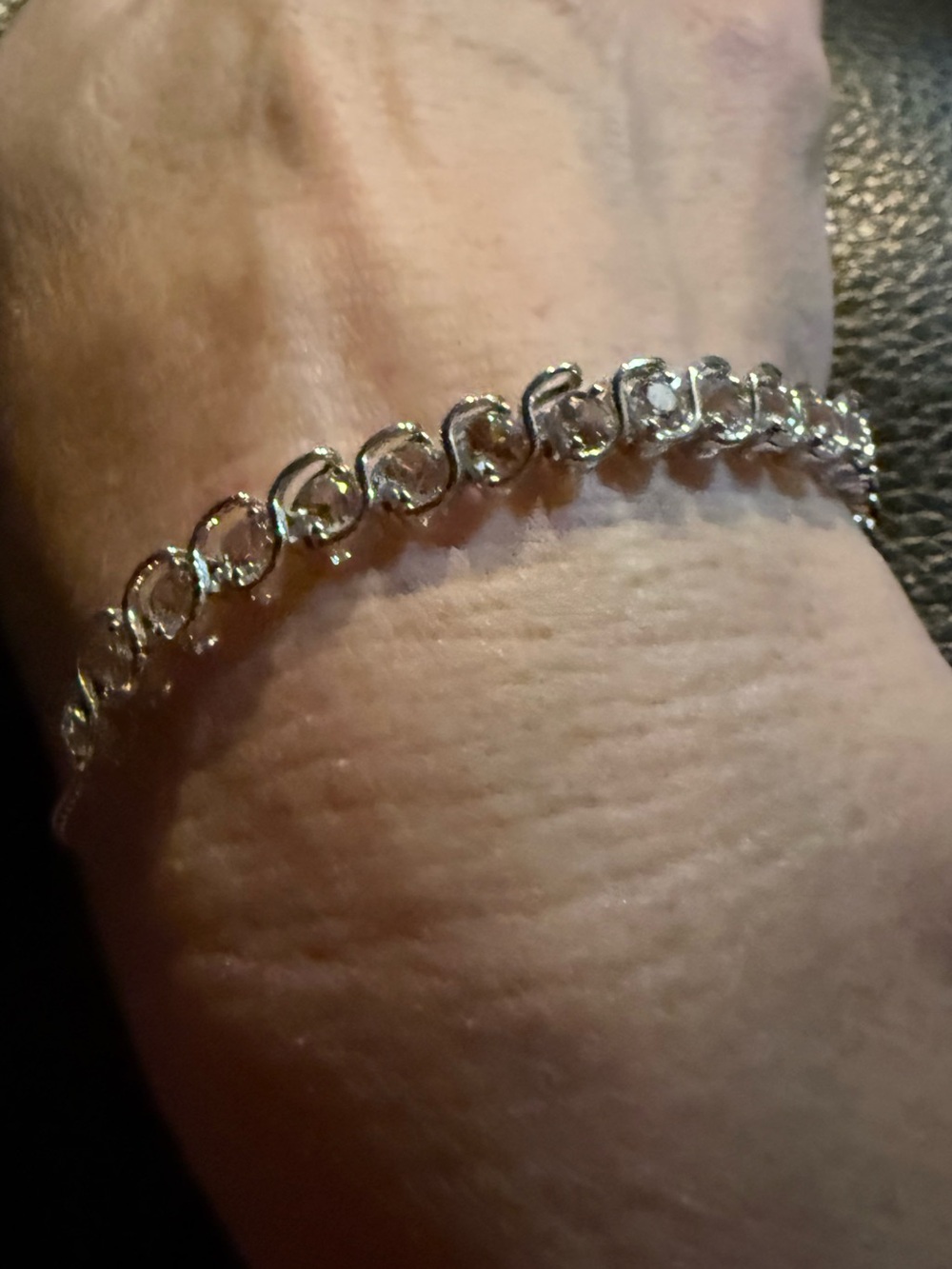 Sterling Silver and Swarovski Crystal Link Bracelet